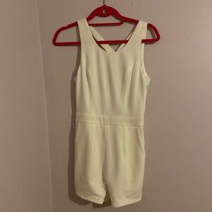 White Romper With Strappy Back